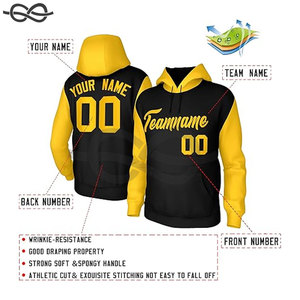 Custom Hoodie for <b>Men</b> and Kids Personalized Fleece <b>Pullover</b> Sweatshirt with Stitched Text Number Logo Design - Product Image 5