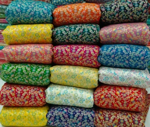 Banarasi print fabric make to fancy dress <b>material</b> - Product Image 3