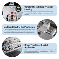 Machine d'étiquetage automatique professionnelle à grande vitesse 9000 bph pour manchons rétractables de bouteilles PET, pour étiquettes PVC