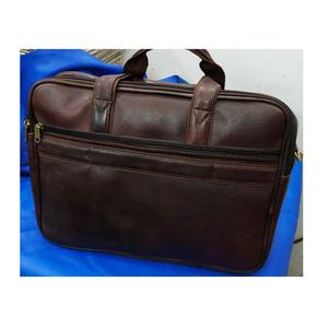 Sac à main de haute qualité en cuir véritable marron personnalisé sac à bandoulière pour ordinateur portable fait à la main unisexe usage officiel - Product Image 2