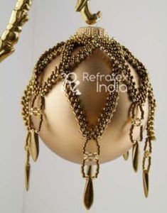 Couverture de boule de perles de noël décorative faite à la main, ornement en vrac et fabriqué par réfractex inde fabriqué en inde pour le meilleur - Product Image 4