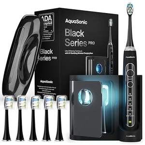 Cepillo de Dientes Blanqueador Aquasonic Black Series PRO Ultra con Base de Desinfección UV, 5 Modos y Temporizadores Inteligentes, Estuche de Viaje Premium - Product Image 6