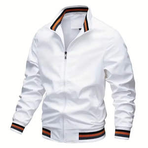 Veste bomber de style aviateur pour homme avec logo personnalisé OEM ODM, col montant, logo frontal, sweat-shirt d'hiver, sport décontracté, confort, service direct - Product Image 1