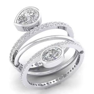 Elegant Design 14K White Gold IGI Certified Lab Grown Diamond Engagement <b>Rings</b> for Women Luxury Wedding Gift Fine Jewelry - Product Image 2