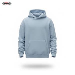 La mejor calidad Impreso Heavyweight 100% Algodón Regular Fit Sudadera con capucha de invierno sin cuerda Logotipo personalizado Sudadera con capucha de lana - Product Image 5