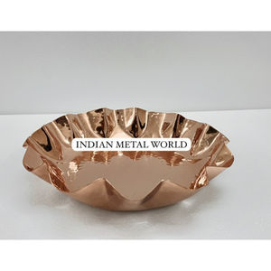 Plat en cuivre martelé à la main, écologique, très vendu, forme ovale, décoratif, couleur or rose, bol à chocolat pour la décoration de la maison et l'utilisation hôtelière - Product Image 2