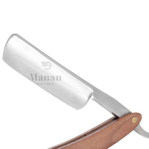 MANAN INSTRUMENTS Rasoir pliant pour barbier, lame en acier inoxydable, manche en plastique, outil de rasage multi-usages pour le corps, le bikini, les aisselles et le visage - Product Image 2