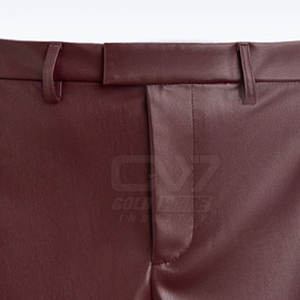 กางเกงขาสั้นหนังแท้สำหรับผู้ชาย, กางเกงขาสั้นแฟชั่นหนังสำหรับผู้ชายระบายอากาศบางกระชับ - Product Image 3