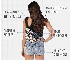 Stylish Adjustable Fanny Pack <b>Bags</b> <b>Men</b> Crossbody <b>Small</b> Waist Belt <b>Bag</b> for Cycling Water Bottle Holder - Product Image 2