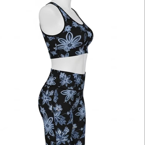 Conjuntos de Yoga Ecológicos de Nailon y Elastano, Elásticos, Transpirables, con Estampado por Transferencia de Calor, Ropa Deportiva, Venta al por Mayor, Suministro OEM - Product Image 4