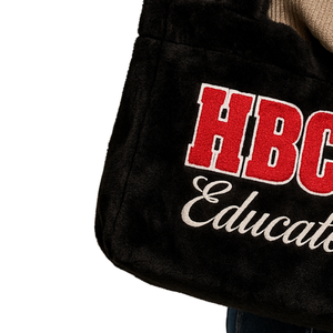 Bolso de Mano de Felpa con Bordado de Chenilla, Diseño de Hermandad Griega Divine Nine, Regalo Personalizado con Logotipo, Moda para Mujeres Afrodescendientes con Educación HBCU - Product Image 4