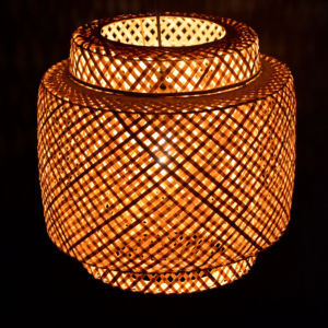 100% ไม้ไผ่ธรรมชาติสไตล์สแกนดิเนเวียนโคมไฟไม้ไผ่ทอสำหรับการออกแบบบ้านที่ทันสมัย - Product Image 1