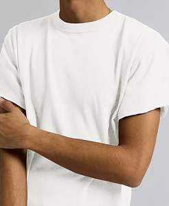 T-shirt d'été décontracté pour homme en tissu Oxford 300g, coupe classique, manches courtes, séchage rapide, 100% polyester, uni, respirant - Product Image 3