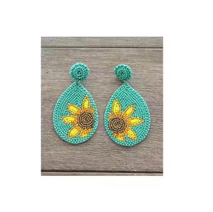 Embroidery Beaded <b>Earrings</b> flower design Home Daily Use Best Quality <b>Girls</b> Women Gift Use <b>Earring</b> - Product Image 5