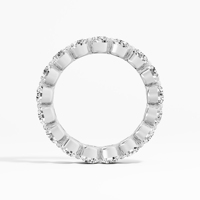 Anillo de Boda de Lujo al por Mayor, Chapado en Oro de 14K y 18K con Rodio, Corte Brillante, 2.76 Ct, Diamante Cultivado en Laboratorio VVS-VS, Banda de Eternidad, Moderno