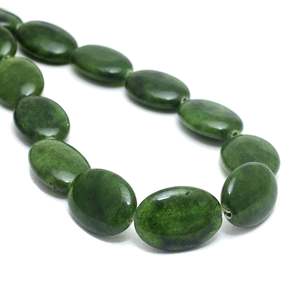 Cuentas de ónix ovaladas de color verde caza natural para la fabricación de joyas, suministro al por mayor. - Product Image 3