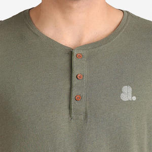 Camiseta Henley de Manga Corta para Hombre, con 2 o 3 Botones, Personalizable con Logotipo, Camiseta Henley de Algodón para Hombre - Product Image 5