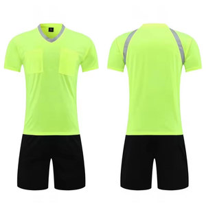 Uniforme de Árbitro de Fútbol Profesional para Hombre, Cuello en V, Manga Corta, Color Personalizado, Tela con Estampado Digital - Product Image 5