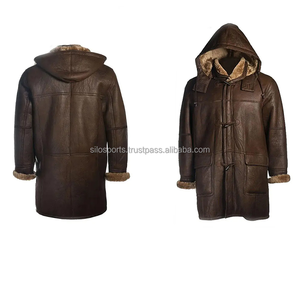 2025 OEM Genuine Brown Men's Wholesale Price 100% High Quality <b>Waterproof</b> Eco-Friendly Breathable Hooded Heated <b>Winter</b> <b>Coats</b> - Product Image 3