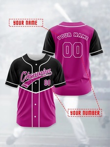 ชุดเครื่องแบบเสื้อเบสบอลผ้าเจอร์ซี่แบบสั่งทำชุดเปล่าวัสดุที่ดีที่สุดตามต้องการ - Product Image 6