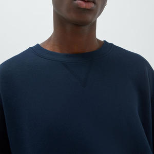 Sweat-shirt pour homme en tissu épais de coupe normale de haute qualité OEM 100% Sweat-shirt à col rond en coton molletonné avec logo personnalisé - Product Image 3