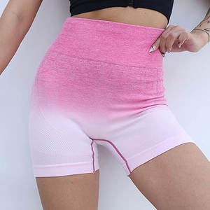 Pantalones cortos de yoga para levantamiento de glúteos de excelente calidad para mujer, pantalones cortos de entrenamiento de cintura alta sin costuras - Product Image 4