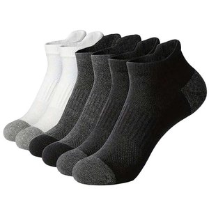<b>Men's</b> Athletic <b>White</b> Cotton Ankle <b>Socks</b> Ukumplol Rubber Band <b>Sports</b> <b>Socks</b> One Size Fitting for Spring Summer Hiking Basketball - Product Image 2
