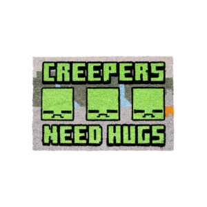 Alfombra de entrada estilo arte moderno de Minecraft, hecha a mano, con diseño de Creepers que necesitan abrazos, decorativa para el hogar, logotipo personalizado - Product Image 3