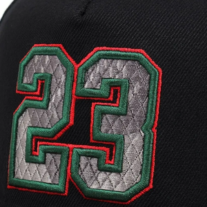 Casquette de Baseball 6 panneaux personnalisée de haute qualité noir Vintage Snapback chapeaux ajustés Logo brodé pour hommes cyclisme alpinisme - Product Image 4