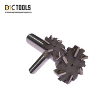 Outils de coupe en carbure brasé avec revêtement en étain, à dents parallèles, pour rainures en T, certifiés ISO 9001, diamètre 15-50 mm