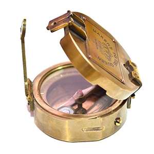 Brújula Brunton Antigua de Latón Resistente, Funcional, con Estuche de Cuero, Suministro Personalizado OEM/ODM - Product Image 3