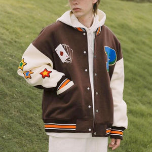 Chaqueta Letterman Resistente al Viento para Hombre, Estilo Moderno, Ropa de Moda Urbana - Product Image 1