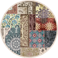 Meilleures ventes en ligne Wilton Saranda Gold Elena Beige Gold Tapis moderne floral en polyester à boucles tissées à la main Lavable Réversible