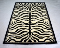 Tapis Zebra fait main en laine 100% tufté à la main, tapis d'intérieur à poils longs, résistant aux taches, antidérapant, disponible au prix d'usine, personnalisable