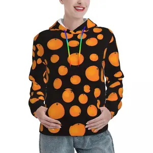 Yellow Oranges Casual Hoodies Women Fruits Print Hip Hop Pullover Hoodie Autumn Street Fashion Classic Sweatshirts Oversize Top