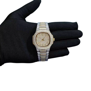 นาฬิกาโมอิสซาไนต์คุณภาพสูงแบบ Iced Out VVS สไตล์ฮิปฮอป ระบบอัตโนมัติ สำหรับผู้ชาย หรูหรา ผ่านการทดสอบเพชร - Product Image 3