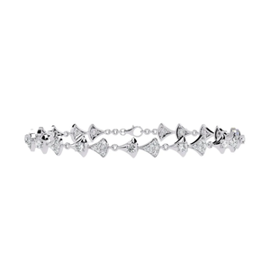 Bracelet à maillons géométriques en argent sterling 925 massif avec diamants de laboratoire, OEM ODM - Product Image 3