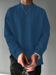 เสื้อออกกำลังกายแขนยาวของผู้ชายแขนยาวแห้งเร็วลูกเรือฟิตเนสระบายอากาศได้แขนยาว - Product Image 4