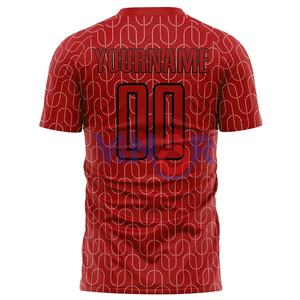 Proveedor al por mayor Nuevo diseño Ropa deportiva Balón de fútbol Jersey Camiseta de fútbol de alta calidad con patrón personalizado Servicio OEM - Product Image 2