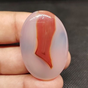 อัญมณีอัญมณีทรงหลังเบี้ยประดับเป็นแถบสีส้มธรรมชาติสำหรับทำเครื่องประดับหรือบำบัด - Product Image 1