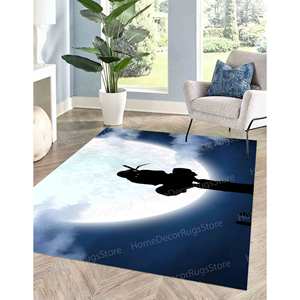 Alfombra con Estampado de Anime Vibrante, Lavable a Máquina, Diseño Moderno para Sala de Estar, Alfombra de Chenilla - Product Image 4