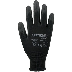 Gants noirs taille 9 EN 388 PPE Catégorie II ASATEX, pack de gants de jardin et de protection taille 12 - Product Image 1