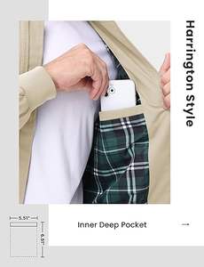 Blousons bombardiers pour hommes coupe-vent léger robe d'affaires décontractée élégante automne printemps golf travail - Product Image 4