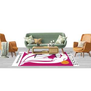 Tapis silhouette femme Matisse : reproduction d'art moderne, tapis imprimé, tapis fin non tissé - Product Image 5