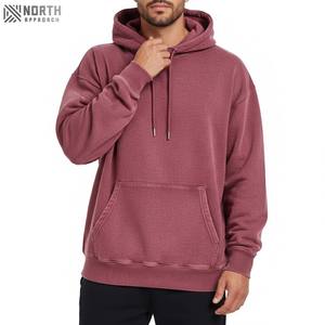 Otoño/Invierno de gran tamaño transpirable Mujer pulóver gota hombro tejido ácido lavado Sudadera con capucha para mujer Reversible Hombre - Product Image 1