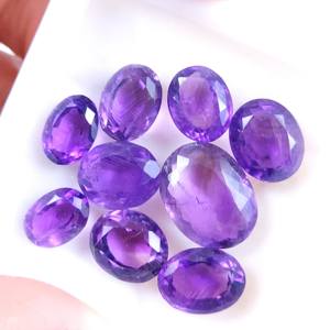 Cabujón suelto facetado de amatista natural al por mayor, forma de mezcla de piedras preciosas a juego para la fabricación de joyas - Product Image 3