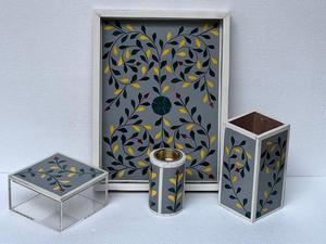 Mother Of Pearl ถาดงานฝีมือทำจากไม้,เตาทำจากไม้สำหรับตกแต่งบ้านกล่องเก็บของสไตล์อาหรับรอมฎอนอี๊ดเครื่องหอมเตาน้ำมันหอมระเหยของขวัญ - Product Image 6