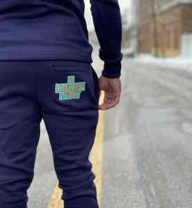 Calidad Premium superventas invierno Casual ecológico ligero personalizable hombres chándal 100% algodón Color sólido - Product Image 5