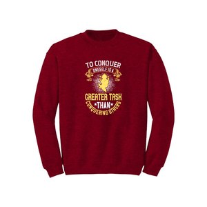 Sweat-shirt en mélange de coton avec des thèmes de bouddha imprimés Style décontracté 12 options de couleur 260-280 Placement de conception personnalisable GSM lourd - Product Image 1