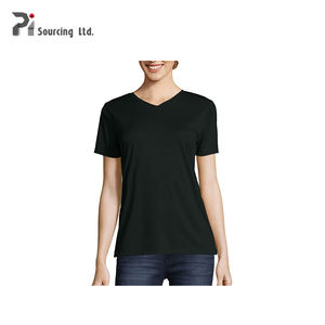 Camiseta informal de LICRA para mujer, ropa suave de poliéster con cuello redondo, lisa, personalizada, inteligente, supersuave y cómoda, 2023 - Product Image 5